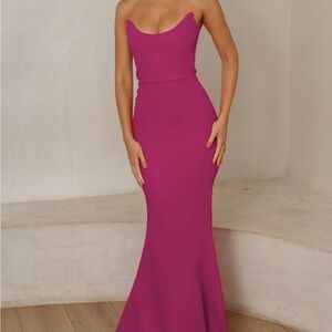 Pink Strapless Sweetheart Bodycon Dress for Weddings